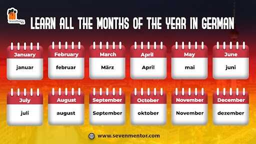 Learn all the Months of the Year in German